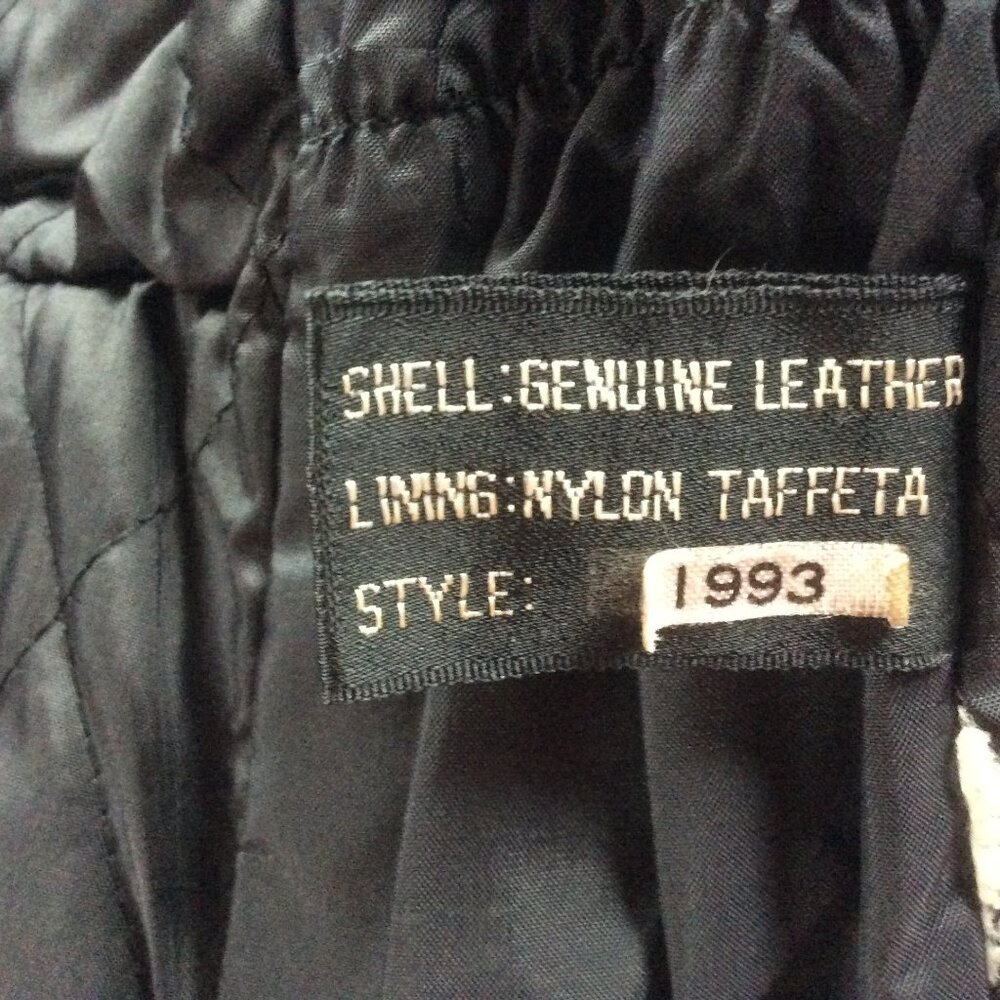 Vintage Wilsons Leather Black Asymmetrical Zip Moto Biker Jacket Size 42-Large - Picture 4 of 14